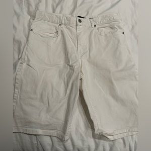 White jean shorts